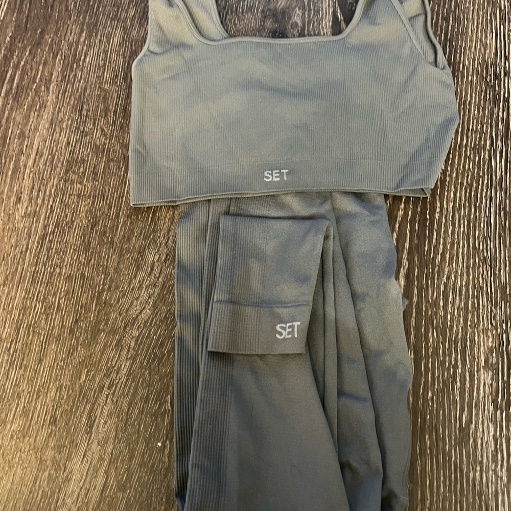Set active- sculptflex leggings, size medium, color: slate.